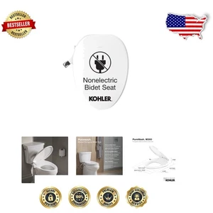 PureWash M300 manueller länglicher Bidet-WC-Sitz - Chromgriff, selbstreinigend - Bild 1 von 12