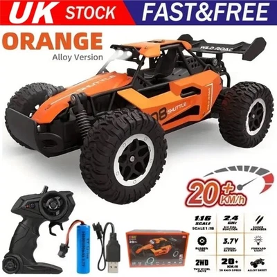 2.4G High Speed Off-Road RC Car 1:16 Scale 2WD Drift LED Light Remote Control - Image 1 of 4