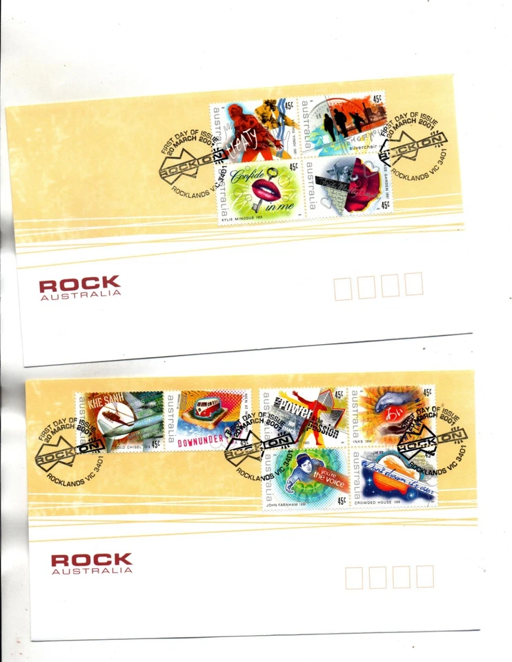 Australia FDC Sc#1943a a j -ex-Souvenir Partitura - Set en 2 portadas Música Foto 1 de 1