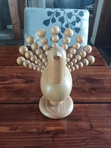 aarikka Finnland Mid Century Modern Vogel Pfau Skulptur Holz - Bild 1 von 8
