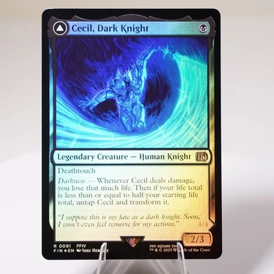 Cecil, Dark Knight 91 Foil Final Fantasy FIN MTG NM See Video - Image 1 of 4