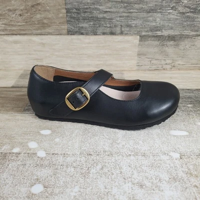 Birkenstock Tracy Womens Mary Jane Shoes Sz 5 Black Leather Adjustable Straps - Image 1 of 4