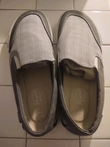 Penguin by Musingwear grau karierte Slipper Canvas Deck Schuhe neu mit Karton Größe 9 - Bild 1 von 9