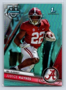 Justice Haynes 2023 Bowman University Chrome Aqua Refractor SN #/299 #85 - Picture 1 of 2