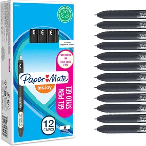 ® Inkjoy® Penna Gel | Punta Media | Nero | Confezione Da 12 - Foto 1 di 12