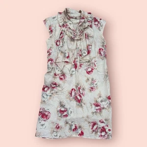 Marni Dress Womens Size 40 Multicolor Floral Winter 2010 Linen Silk Feminine - Picture 1 of 7