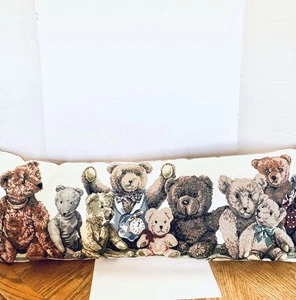 Dakotah Friends Forever Bear Print Tapestry Throw Pillow 30in Long - Picture 1 of 8