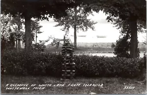 RPPC White Lake from Idlewild Resort, Whitehall Michigan - Real Photo Postcard - Picture 1 of 2