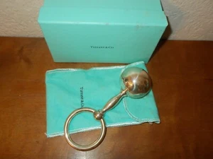 VTG Tiffany & Co. 925 Sterling Silver Baby Rattle Teether w/Dust Bag & Box - Picture 1 of 7