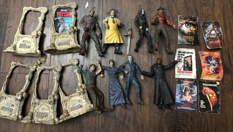 McFarlane Movie Maniacs Horror Figure Freddy Jason Michael Leatherface 8 Lot Cover