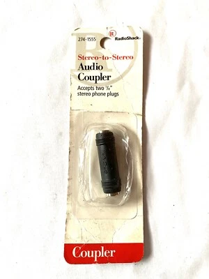 Stereo 3.5mm Aux Female to Female 1/8" F/F Jack Audio Coupler Adapter Converter - Image 1 of 2