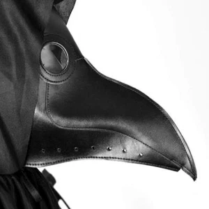 Pest Doktor Steampunk Vogel Leder Halloween Party Maske Kostüm Cosplay Schnabel - Bild 1 von 1