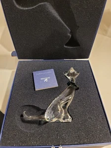 New W/O Box Swarovski Crystal The Cat With Green Collar b14 - Picture 1 of 4