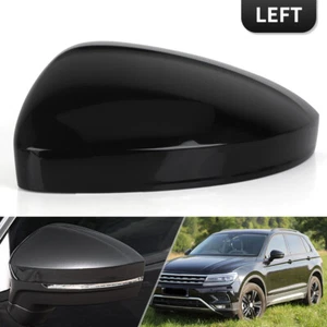Door Wing Mirror Cover Cap Left Driver Side Gloss Black For VW Tiguan 2017-2023 - Picture 1 of 14