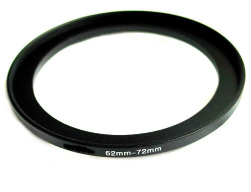 Step-up adapter ring 62-72 62mm-72mm Anodized Black NEW for Camera New US Seller - Image 1 of 1