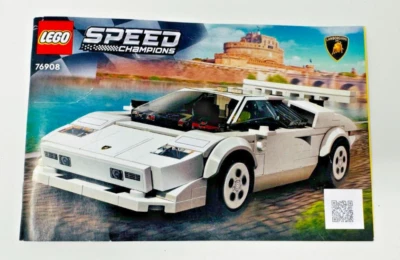 Lego Speed Champions 76908 Lamborghini Countach Instructions Manual Booklet Only - Image 1 of 3