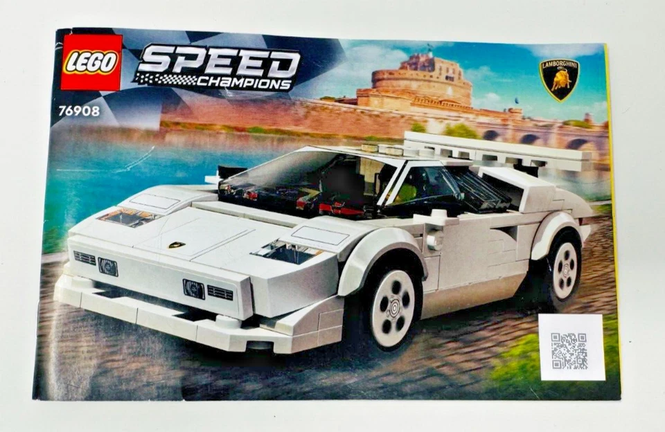 Lego Speed Champions 76908 Lamborghini Countach Instructions Manual Booklet Only - Image 1 of 3