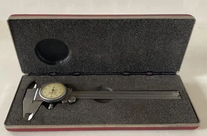 Pinza quadrante vintage Starrett #120 6" con custodia originale vendita proprietà in perfette condizioni - Foto 1 di 8