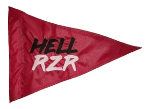 Bandera de seguridad personalizada Triángulo HELL RZR FLAG UTV SxS se adapta a todos los látigos/postes - Imagen 1 de 6