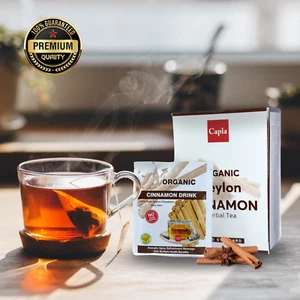 Capla Organic Ceylon Cinnamon Tea, Pure Sri Lankan 20 tea bags, Herbal tea - Picture 1 of 9