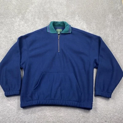 VTG Dockers Golf Men's Fleece 1/4 Zip Pullover Sweatshirt Size XL Blue - Image 1 of 4
