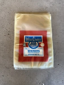 Vintage Lot 20 Wise Choice Weiners Owl Logo Enterprise Meat Vacuum Seal Bags - Picture 1 of 3