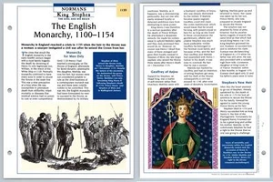 English Monarchy 1100-1154 - 1135 Normans Atlas Kings & Queens Of GB Maxi Card - Picture 1 of 1