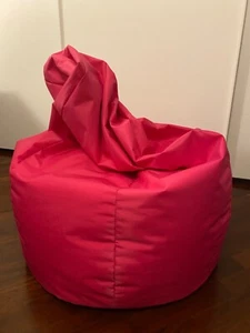 poltrona sacco puff pouf, da interno+esterno, rosa, 55x95 cm, usato - Foto 1 di 3