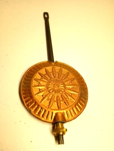 Vtg Clock Pendulum Copper Tone Fancy Star Burst Design Adjustable 7 in - Picture 1 of 6