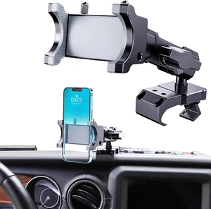 Upgraded Metal Phone Mount for Jeep Wrangler JL JLU 2018-2023 and Gladiator JT 2 - Picture 1 of 12