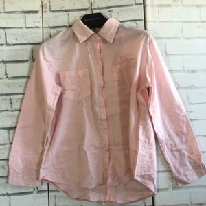 Camisa abotonada de algodón rosa para mujer talla XL - Imagen 1 de 3