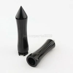 Black Spike 1" Hand Grips For Honda Shadow Aero ACE Saber Spirit VT1100 750 600 - Picture 1 of 1
