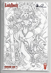 LADY DEATH DAMNATION GAME #1 RAW VARIANT SIGNED BY PULIDO (COA) LIM TO 300 NM - Picture 1 of 2
