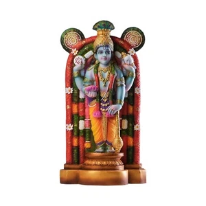 Statua decorativa Guruvayurappan Idolo Kanhaji Showpiece Guruvayoor Krishna - Foto 1 di 5