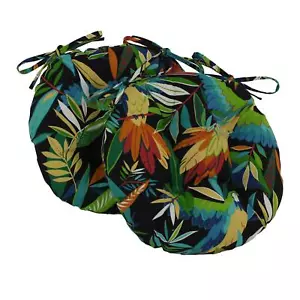 Cojín para silla acolchado de poliéster hilado para exteriores de 16 pulgadas (juego de 2) ébano tucumán - Imagen 1 de 1