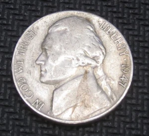 1947-S circulated Jefferson nickel. - Picture 1 of 3