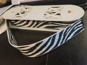 Zebra print Polypropylene Webbing 1.25in/31.8mm X 6yds backpack straps belting - Picture 1 of 1