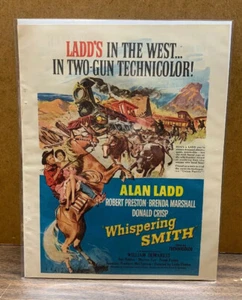 1949 WHISPERING SMITH Movie Release  Ad Starring: ALAN LADD Great Color (MH216) - Picture 1 of 8