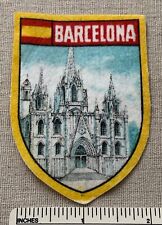 Vintage BARCELONA Travel Souvenir PATCH Spain Badge
