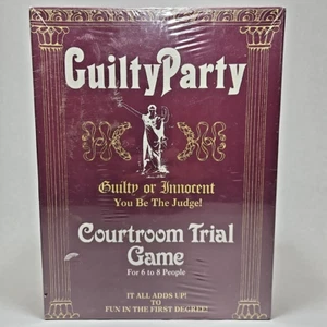 Juego de juicio en sala de audiencias Guilty Party 6-8 personas de colección 1986 Don Scott Associates - Imagen 1 de 11