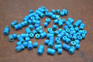 200 PCS TURQUOISE TUBE BUFFALO BONE BEADS 4MM #227 - Picture 1 of 1