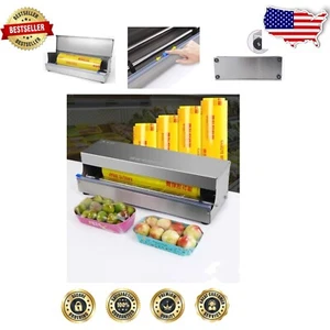 Portable Stainless Steel Food Wrap Film Dispenser - Easy Cut & Store Solution - Picture 1 of 8