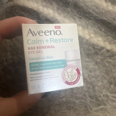 Gel de ojos BNOB Aveeno Calm + Restore Age Renewal 0,5 oz piel sensible Foto 1 de 4