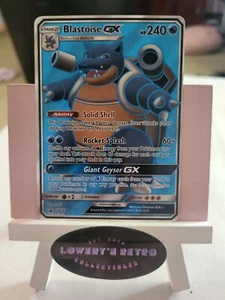 Carta promozionale Pokémon Blastoise GX SM189 Full Art stella nera quasi nuova - Foto 1 di 1