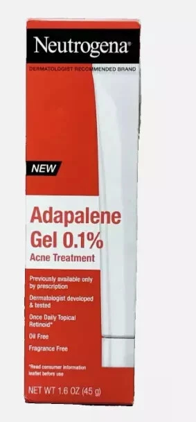 Neutrogena Acne Treatment Adapalene Gel 0.1% Topical Retinoid Exp 5/2026 NEW - Image 1 of 1