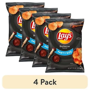 (4 pack) Lay's Barbecue Flavored Potato Chips, Party Size, 12.5 oz Bag - Picture 1 of 11