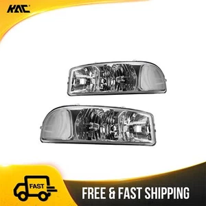 2x Headlight Assembly ClearFits GMC Yukon GMC Sierra 1500 2500 3500 - Picture 1 of 11