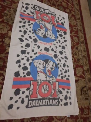 Vintage 90s Disney 101 Dalmatians Beach Bath Towel Made  In USA - Image 1 of 4