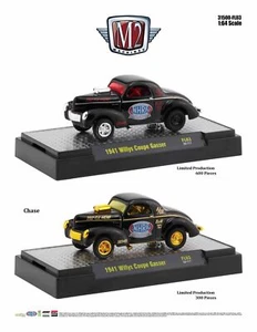 M2 Machines FL03 SEMA 1941 Willys Coupe Gasser Pair CHASE Black Hot Rod - Bild 1 von 7