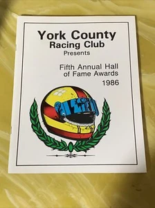 Vintage York County Racing Club Hall of Fame Awards Programs 1986 - Picture 1 of 2